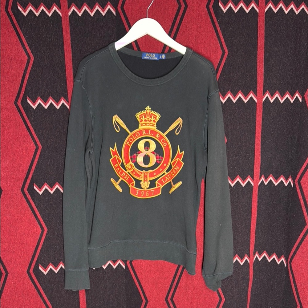 Polo Ralph Lauren Black Graphic Sweatshirt